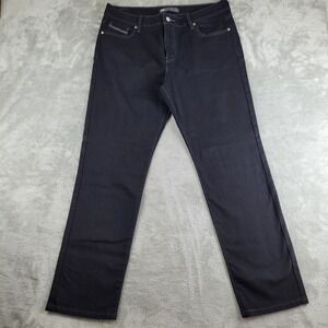 Levis Jeans Womens 16 M Black Denim Stretchy Mid Rise Skinny Black Tag Grunge